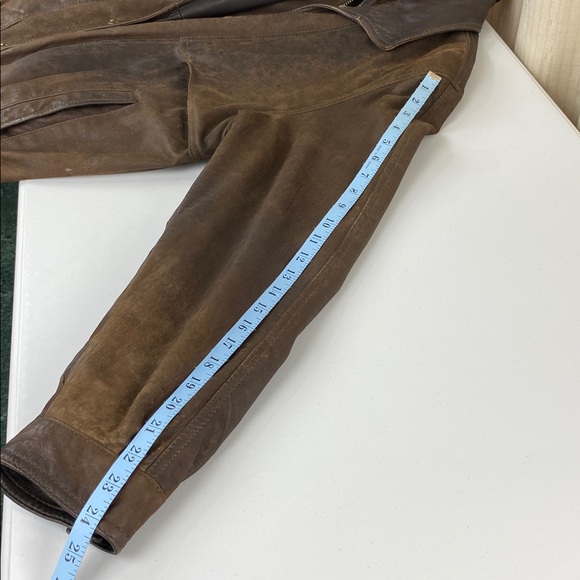 Vintage Columbia Brown Leather Bomber / Flight Jacket, Men’s Medium - Picture 16 of 17